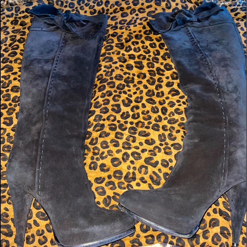 Authentic Dior Suede Bow Tie Boots